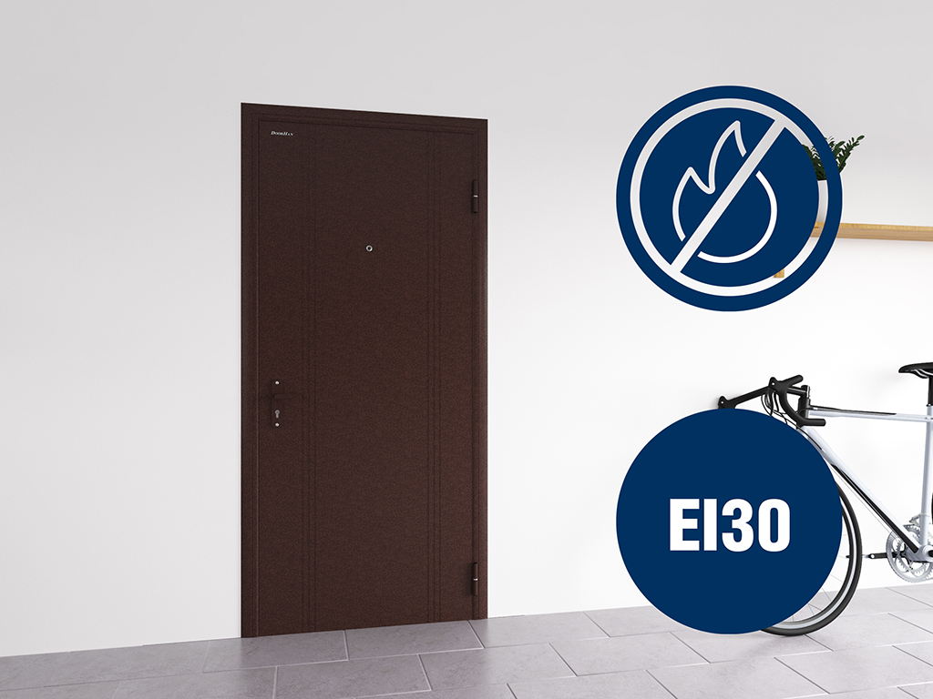 Qo‘shimcha ravishda «EKO» uy eshig‘iga qarshi yong‘inga chidamli termorashlashuvchi lenta o‘rnatilishi mumkin. Yuqori harorat ta’sirida lenta ichidagi to‘ldirgich kengayib, bo‘shliqlarni to‘ldiradi va tutun kirib kelishini oldini oladi. Termorashlashuvchi lentani qo‘llagan holda eshikning olovga chidamlilik chegarasi kamida 30 daqiqa (EI30) bo‘lib, bu GOST R 53307-2009 ga muvofiqlik sertifikati bilan tasdiqlangan.